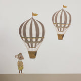 That's Mine - Muursticker retro luchtballon large 25×42,5cm - Brown