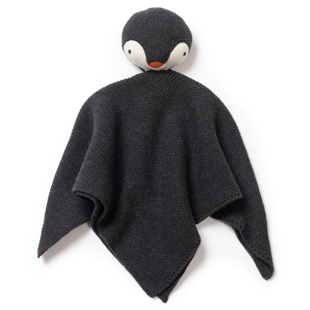 Bonton - Knuffeldoekje pinguïn Tim - Antraciet