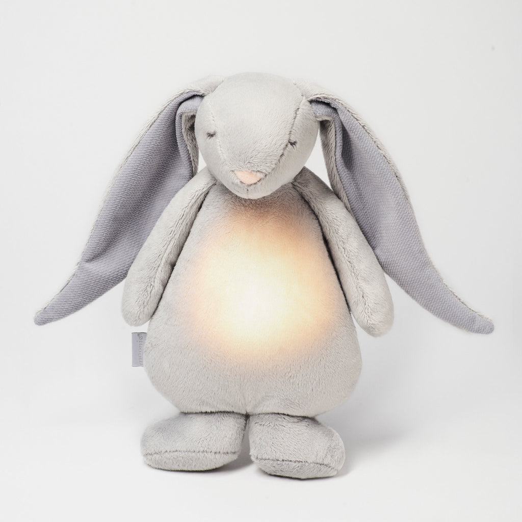 Moonie - The Humming Friend konijn met lichtje en muziek - Zilver
