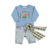 Jeansbroek - washed light blue denim - piupiuchick