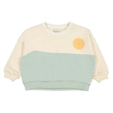 Sweater - off white & light blue "les amis" - piupiuchick