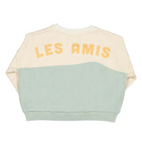 Sweater - off white & light blue "les amis" - piupiuchick